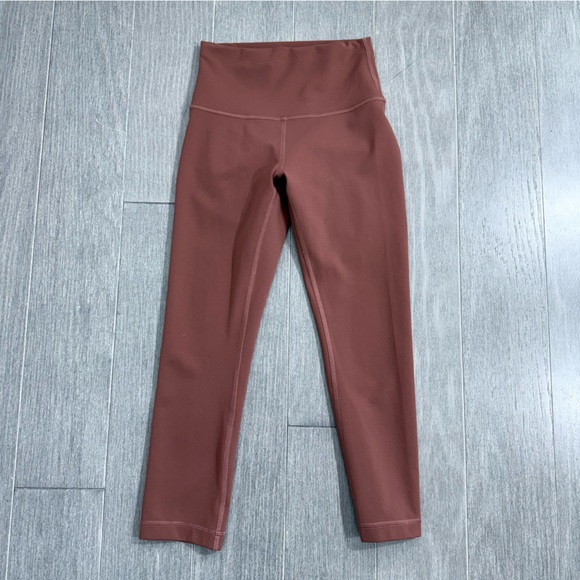 Lululemon Wunder Train High Rise Crop 21" Ancient Copper 4 Yoga Pants Leggings - Picture 8 of 15